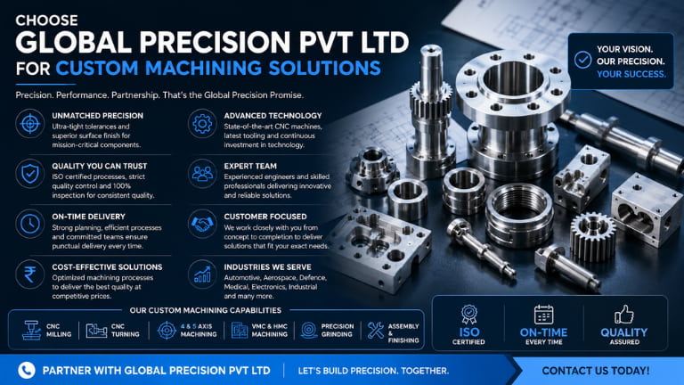 Choose Global Precision Pvt Ltd for Custom Machining Solutions