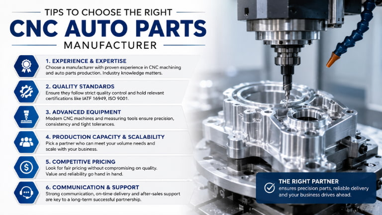 Tips to Choose the Right CNC Auto Parts Manufacturer