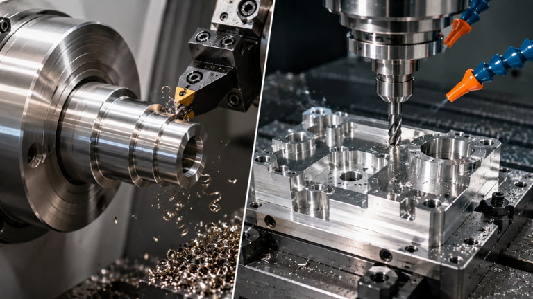 CNC Machined Components: Difference Between Turning and Milling Parts